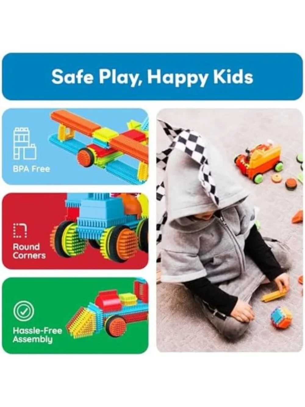 120pcs Interlocking Hedgehog Building Blocks Set | STEAM Learning Toy for Kids